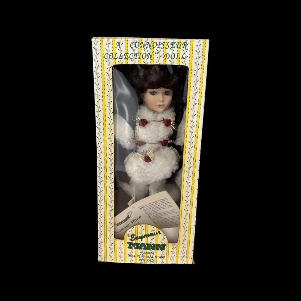 14.5” A Connoisseur Collection Doll by Seymour Mann Christmas Doll w box VINTAGE